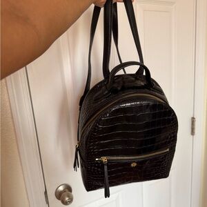 Tory Burch Croc leather backpack